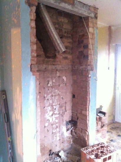 altering chimney breats to take range cooker and hood