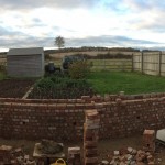 Garden wall. gaydon, warwickshire